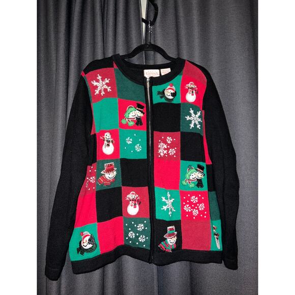 Ugly Christmas Sweater Sweaters - Ugly Christmas Sweater Xmas Cardigan Size XL